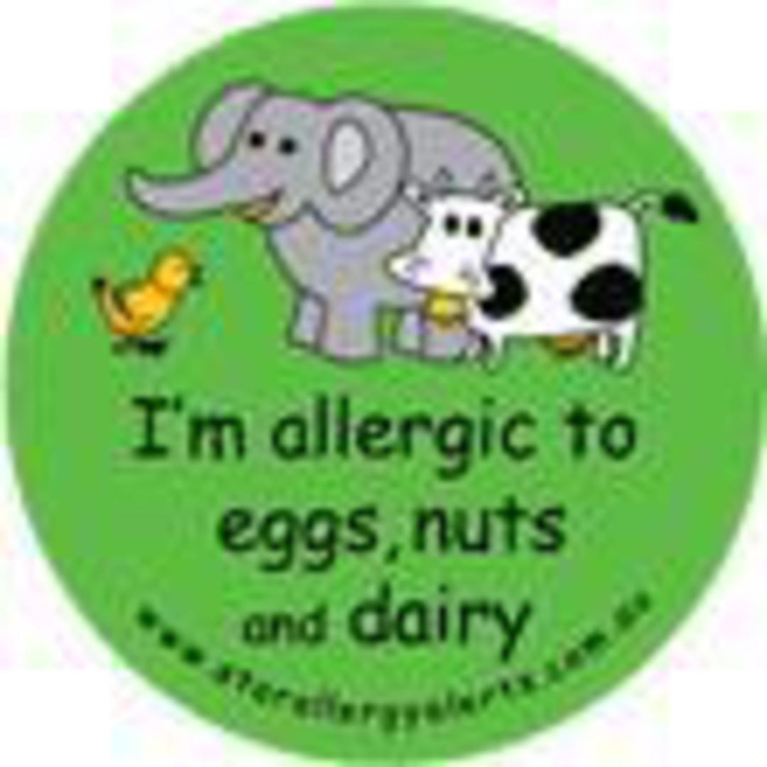 I'm Allergic to Eggs, Nuts and Dairy Badge Pack image 0